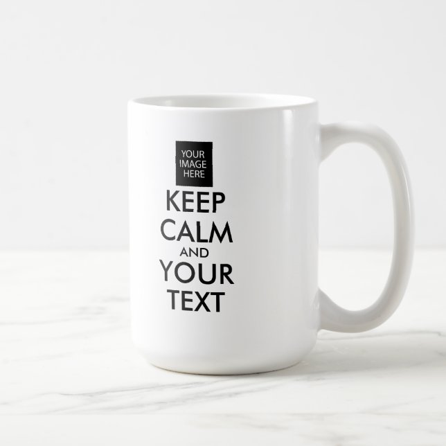 Caneca De Café MANTENHA A CALMA E O TEXTO COMPLETAMENTE Personali (Direita)