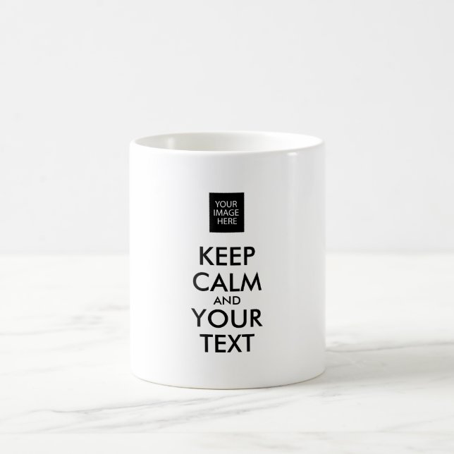 Caneca De Café MANTENHA A CALMA E O TEXTO COMPLETAMENTE Personali (Centro)