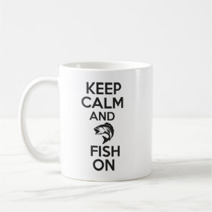 Caneca De Café mantenha a calma e pesque