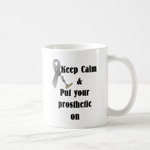 Caneca De Café Mantenha a calma e pnha seu protético sobre