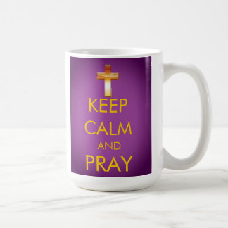 CANECA DE CAFÉ MANTENHA A CALMA E PRAY