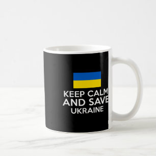 Caneca De Café Mantenha a Calma e Salve a Ucrânia Apoie a Paz Ucr