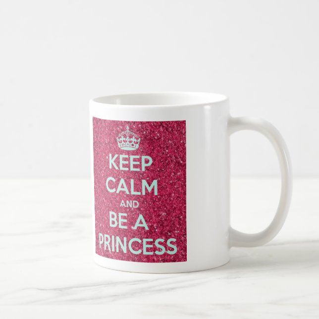 Caneca De Café Mantenha a calma e seja uma princesa (Direita)