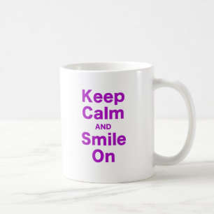 Caneca De Café Mantenha a calma e sorria sobre