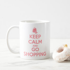 Caneca De Café Mantenha a Calma e Vá às Compras