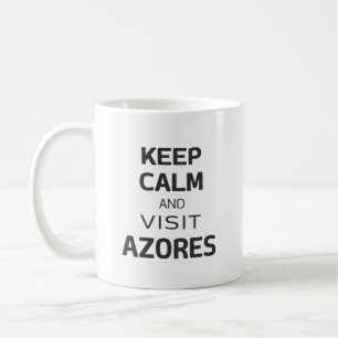 Caneca De Café Mantenha a calma e visite os Açores