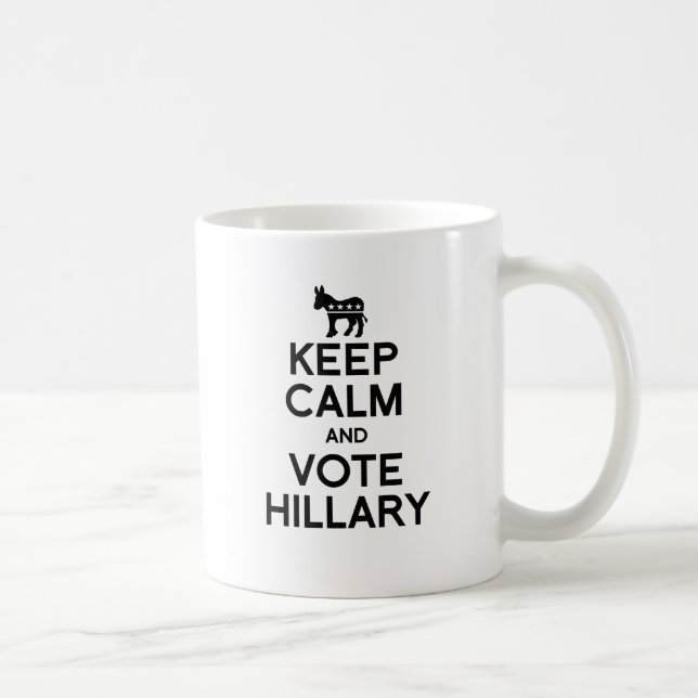 Caneca De Café MANTENHA a CALMA E VOTE HILLARY.png (Direita)