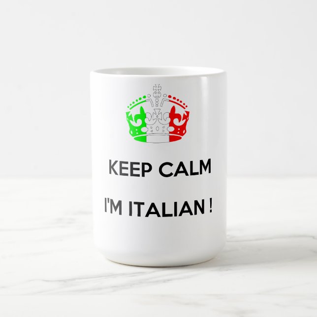 Caneca De Café MANTENHA A CALMA que eu sou ITALIANO! (Centro)
