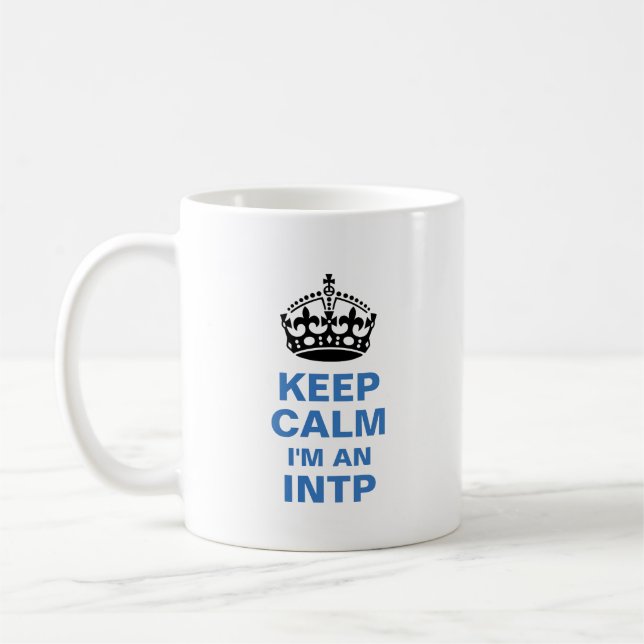 Caneca De Café Mantenha a calma que eu sou Um INTP (Esquerda)
