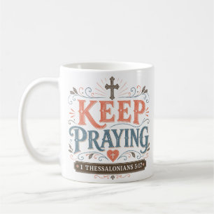 Caneca De Café Mantenha a Oração Diária de Oração Devocional Mati