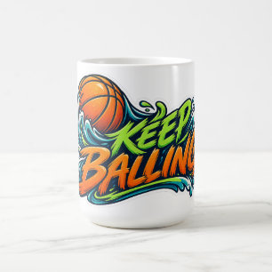 Caneca De Café Mantenha as Ondas de Basquete