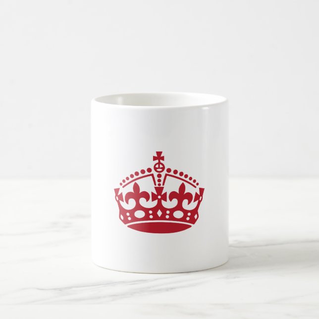 Caneca De Café Mantenha calma a coroa da vitória (Centro)