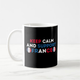 Caneca De Café Mantenha Calma & Apoie a Seleção Francesa de Futeb