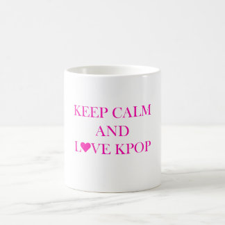 Caneca De Café Mantenha calma e ame Kpop Mug