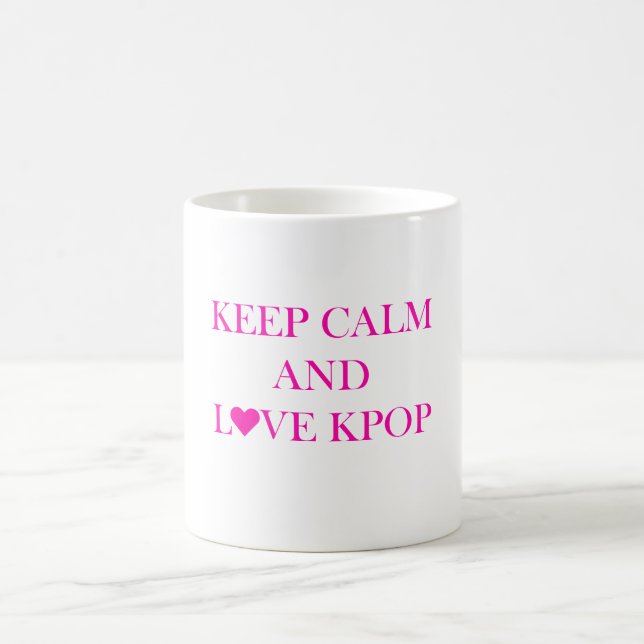 Caneca De Café Mantenha calma e ame Kpop Mug (Centro)