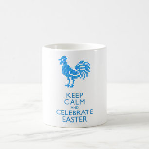 CANECA DE CAFÉ MANTENHA CALMA E CELEBRE A PÁSCOA