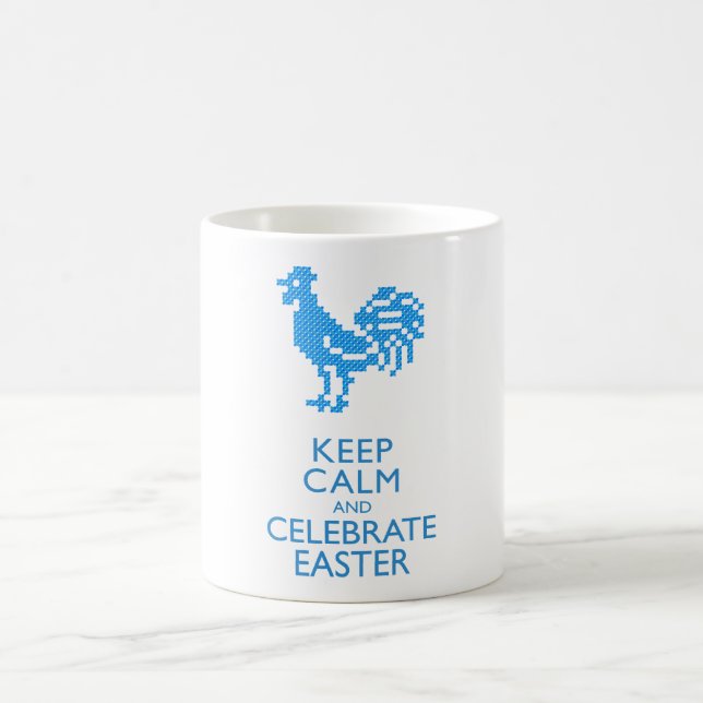 CANECA DE CAFÉ MANTENHA CALMA E CELEBRE A PÁSCOA (Centro)