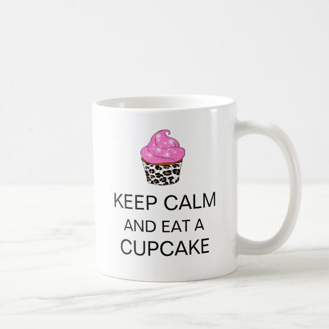CANECA DE CAFÉ "MANTENHA CALMA E COMA UM CUPCAKE" (Direita)