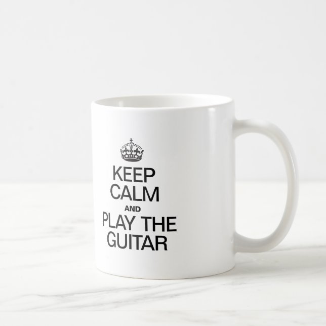 CANECA DE CAFÉ MANTENHA CALMA E TOQUE O GUITAR (Direita)