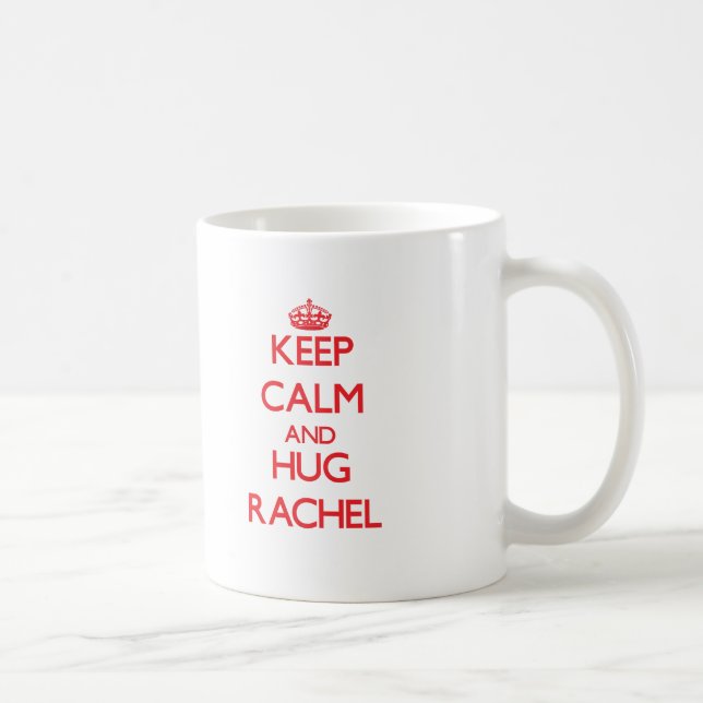 Caneca De Café Mantenha calmo e abraço Rachel (Direita)