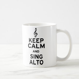 Caneca De Café Mantenha calmo e cante o alto