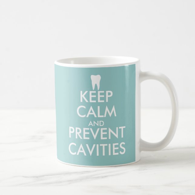 Caneca De Café Mantenha calmo e impeça cavidades agridem para o (Direita)