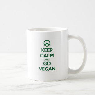 Caneca De Café Mantenha calmo e VÁ VEGAN