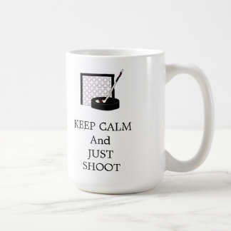 Caneca De Café Mantenha Calmo Rede e Stick de Hóquei