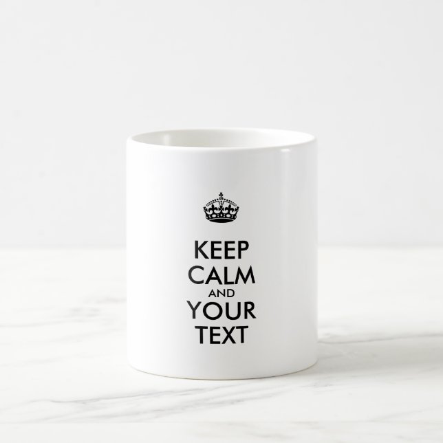 Caneca De Café MANTENHA O CALM Personalizado e o TEXTO (Centro)