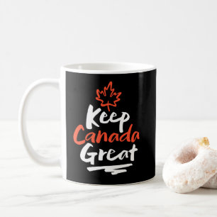 Caneca De Café Mantenha o CANADÁ Grande! Folha de Bordo Canadense
