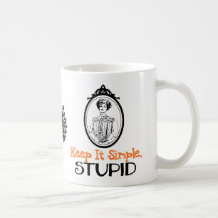 Caneca De Café Mantenha-o citações simples, estúpidas do
