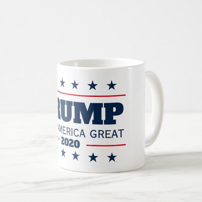 Caneca De Café Mantenha o Excelente Americano Donald Trump 2020 (Frente Esquerda)