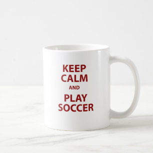 Caneca De Café Mantenha o futebol da calma e do jogo