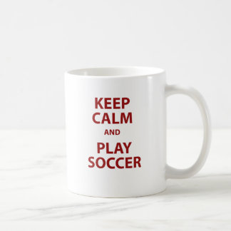 Caneca De Café Mantenha o futebol da calma e do jogo