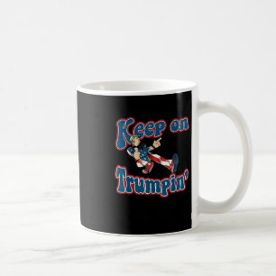 Caneca De Café Mantenha o Trumpin com estilo retro engraçado Desi