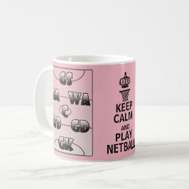 Caneca De Café Mantenha posições do Netball da calma e do jogo