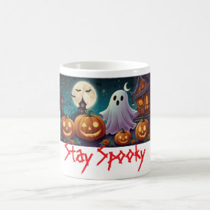 Caneca De Café Mantenha-se assustado, fantasmas do Halloween e ab