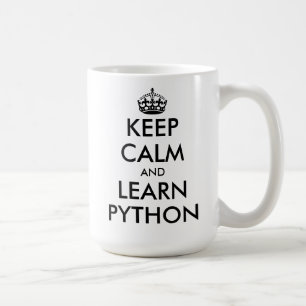 Caneca De Café Mantenha-se calmo e aprenda Python como um engenhe