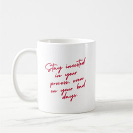 Caneca De Café Mantenha-se Focado Fundamentado Comprometido Inspi