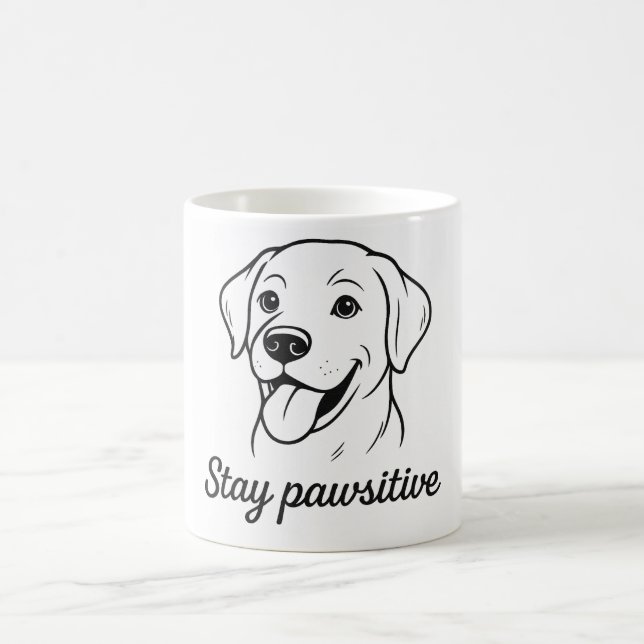 Caneca De Café Mantenha-Se Pawsivel - Cachorro Engraçado (Centro)