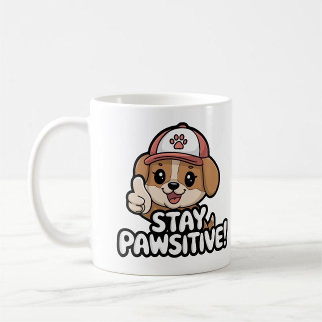 Caneca De Café Mantenha-se pawsivel, grão de café engraçado para  (Esquerda)