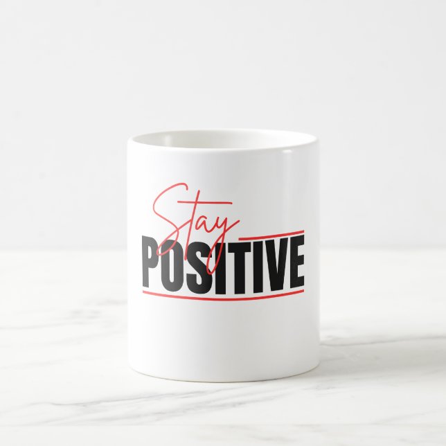Caneca De Café Mantenha-se positivo (Centro)