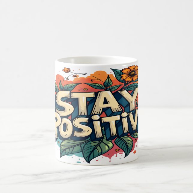 Caneca De Café Mantenha-se positivo (Centro)