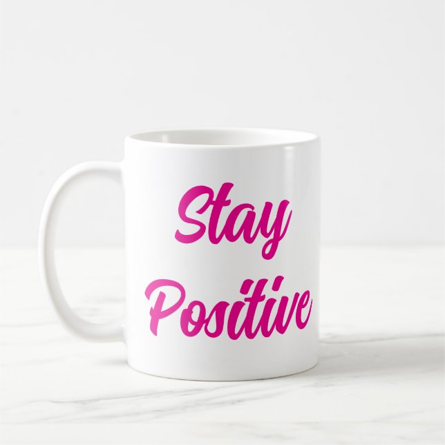 Caneca De Café Mantenha-Se Positivo No Café (Esquerda)