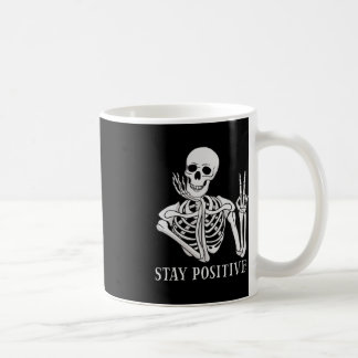 Caneca De Café Mantenha-Se Positivo, Nunca Melhor, Halloween Engr