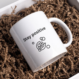 Caneca De Café Mantenha-se positivo - química de prótons | Ciênci
