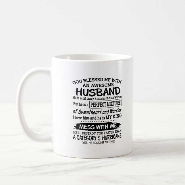Caneca De Café Mantenha-se protegido contra seu marido guerreiro (Esquerda)