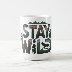 Caneca De Café Mantenha-se selvagem - Design inspirado na naturez