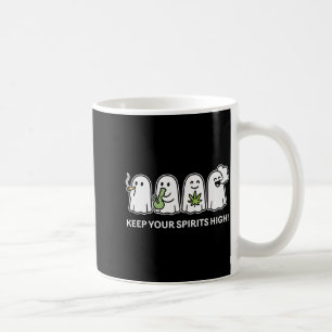 Caneca De Café Mantenha Seus Srits Altos Fantasma Fumando Maconha