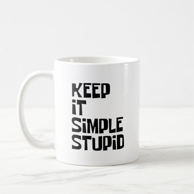 Caneca De Café Mantenha Simples Estúpido (Esquerda)